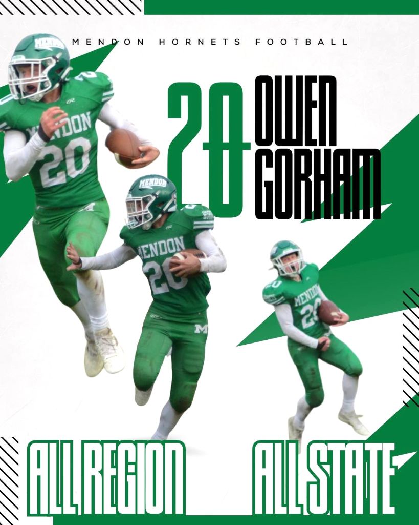 Mendon’s Owen Gorham named All State for 2025